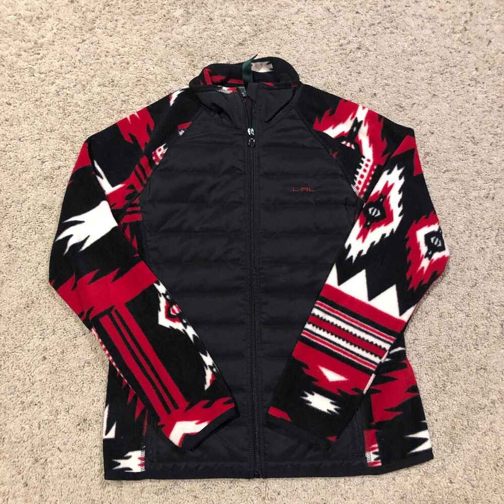 LRL Ralph Lauren Jacket Womens M Long Sleeve Full Zip Casual Fleece Aztec Z22 - Picture 2 of 10